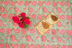 Whispering Meadows Hand Block Print Prermium Cotton Table Cover