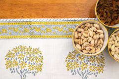 Heritage Blooms Hand Block Print Premium Cotton Table Runner