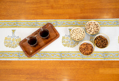 Heritage Blooms Hand Block Print Premium Cotton Table Runner