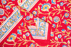 Royal Jaipur Harmony - hand block print premium cotton Table runner + placemat napkin set