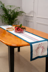Rosalia hand block print prermium cotton Table runner