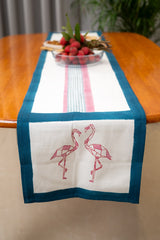 Rosalia hand block print prermium cotton Table runner