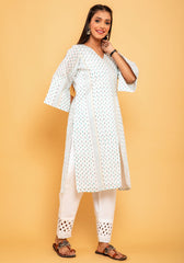 Blue Water Cotton Kurti