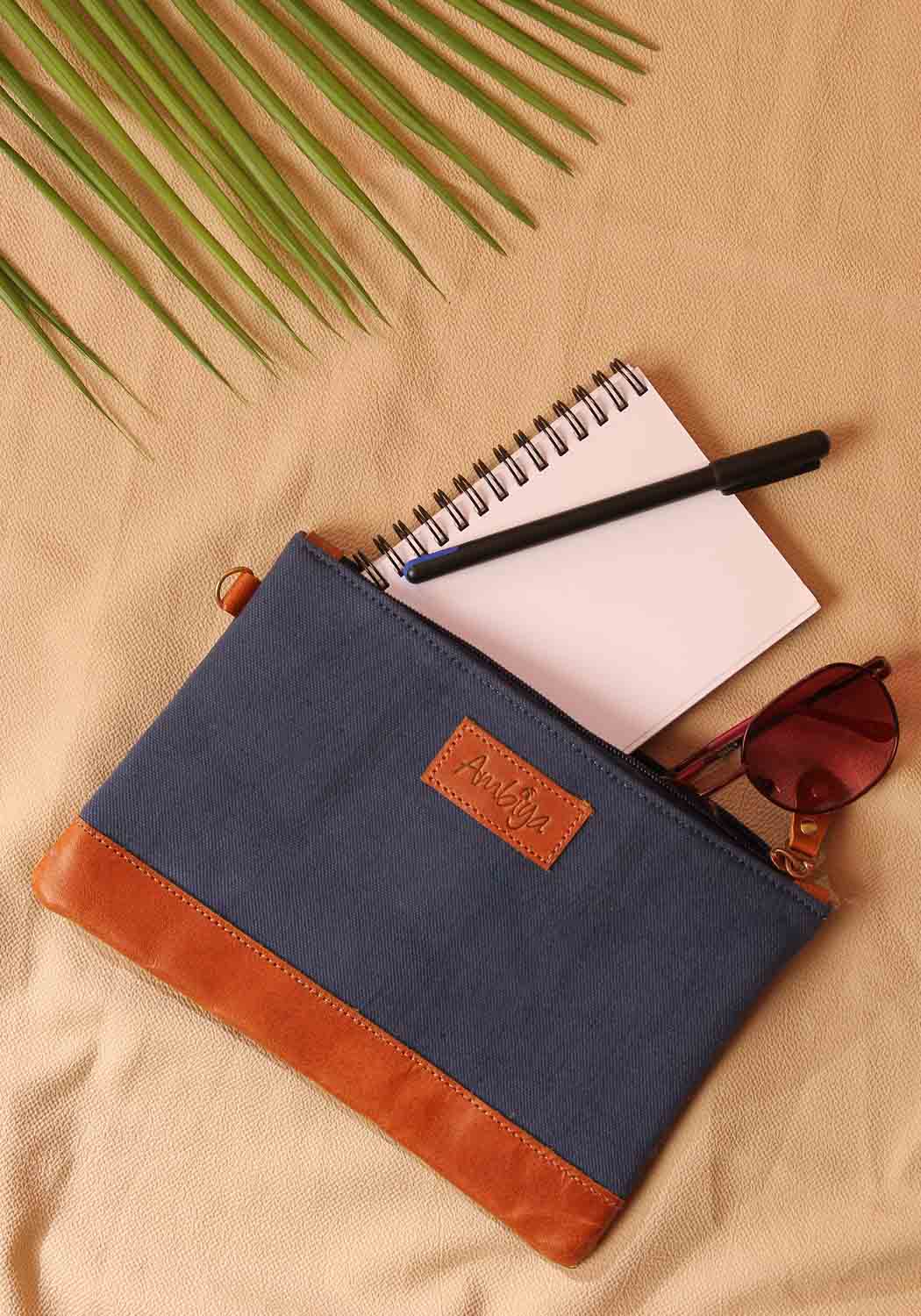 Peachy Palace Canvas Fabric Multiutility Pouch