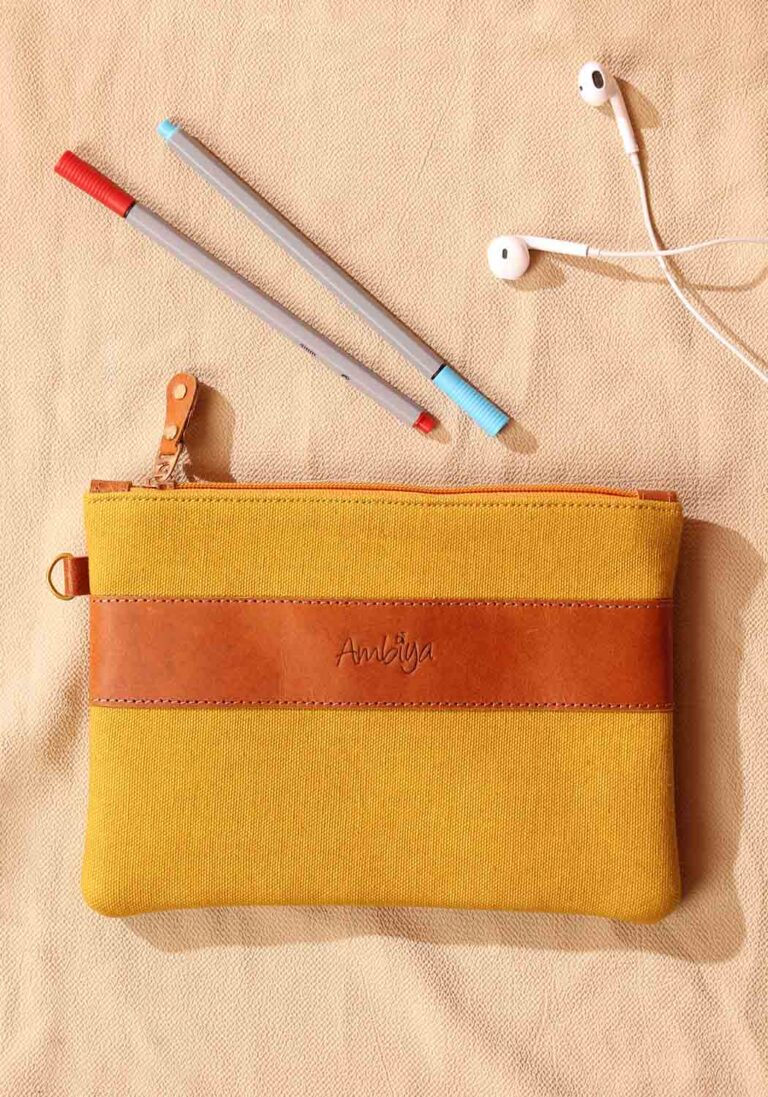 Florid Canvas Fabric Multiutility Pouch