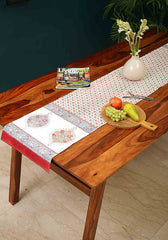 Hand Block Print Beach Sand Table Runner and Placemat & Napkin Set