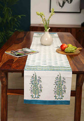 Bluebell Hand Block Print Table Runner