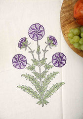 Hand Block Print Diana Bud Table Runner and Placemat & Napkin Set