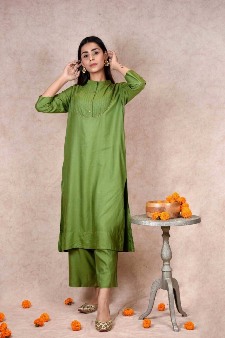 Evergreen Silk Suitset