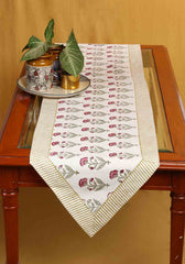 Leafy Quest Hand Block Print Table Runner