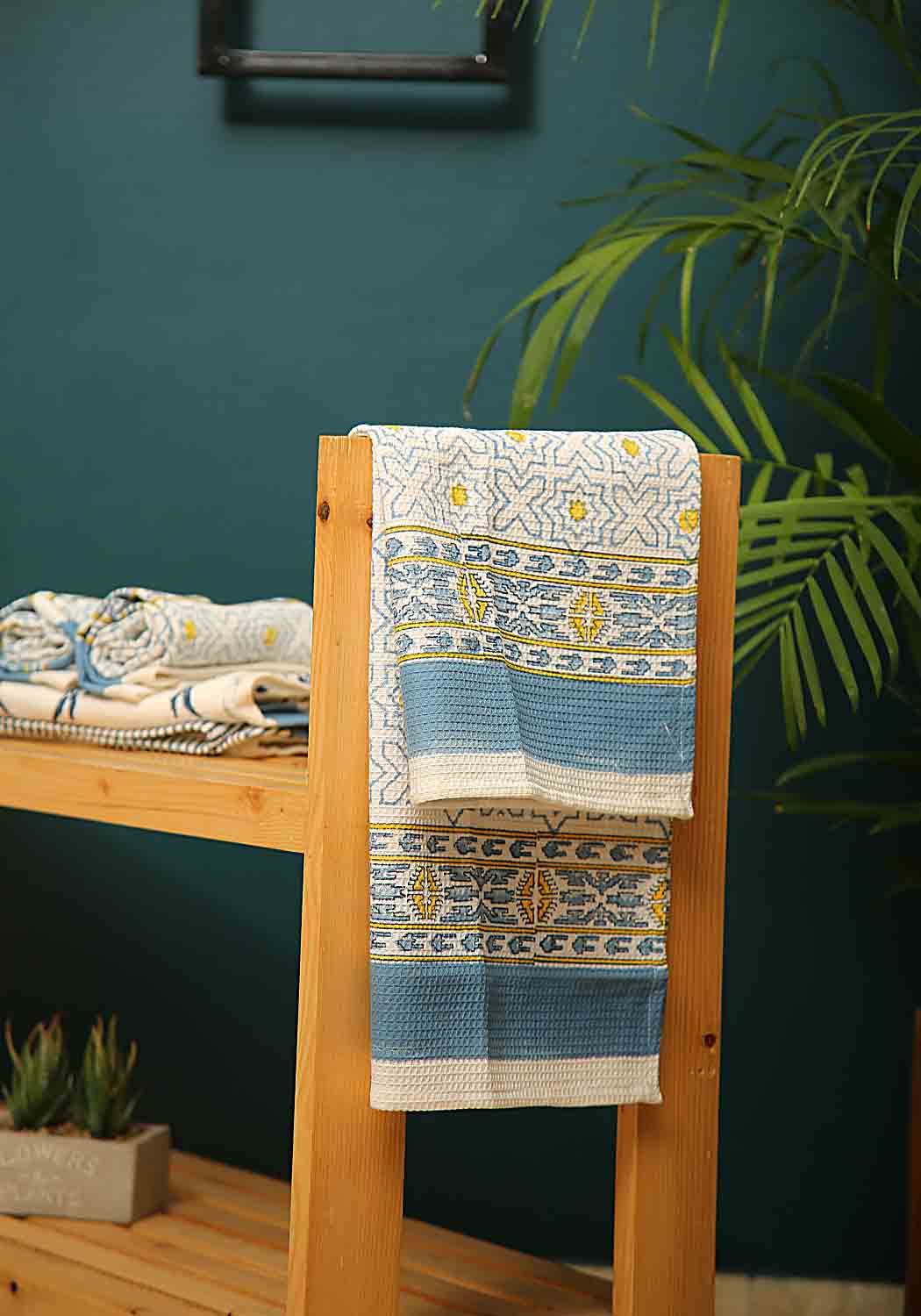 Muscari Block Print Hand Towel