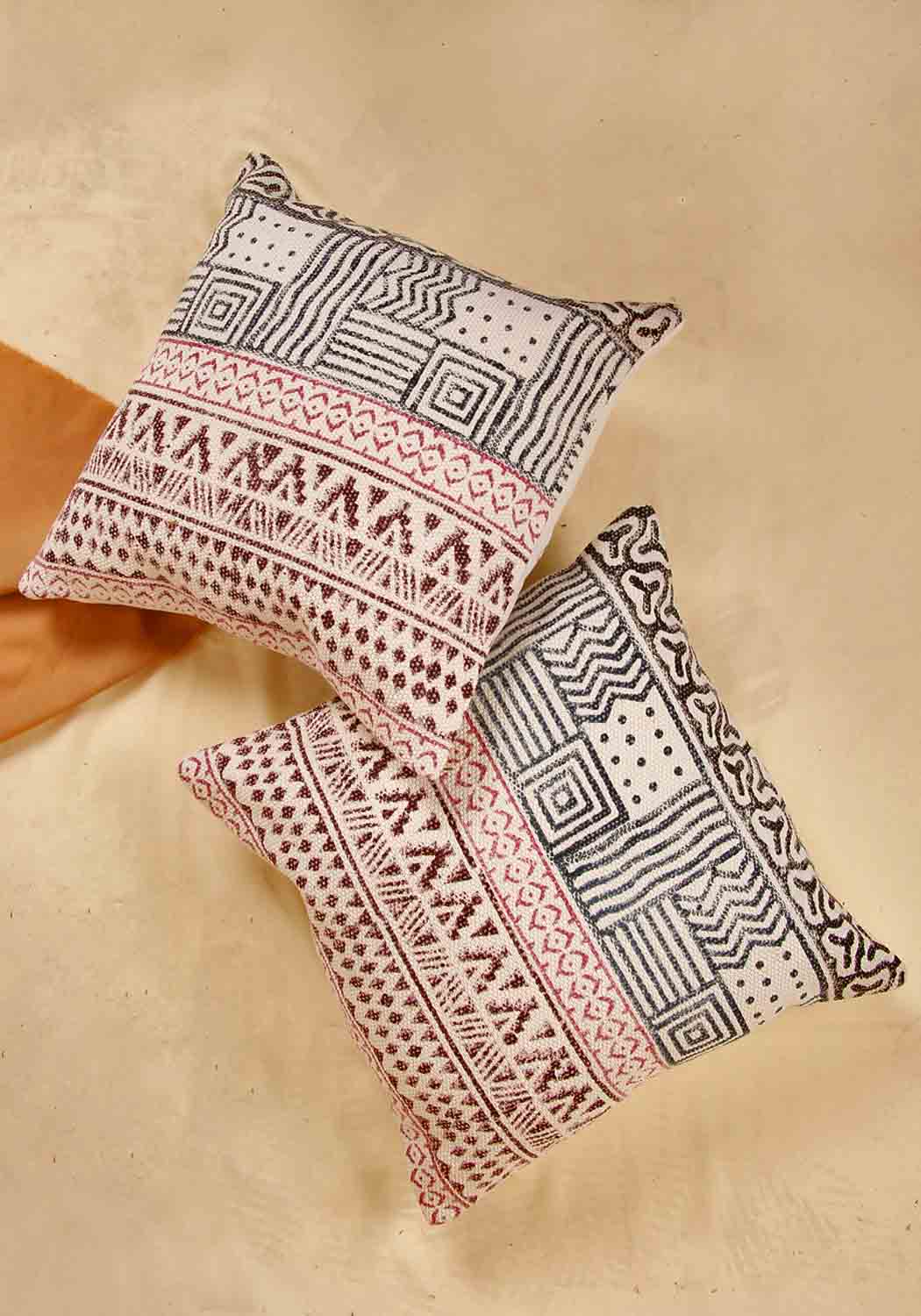 Mystic Moods Hand Block Print Cotton Cushion Cover