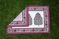Gul-e-Bahaar Premium Cotton Hand Block Print Bedsheet