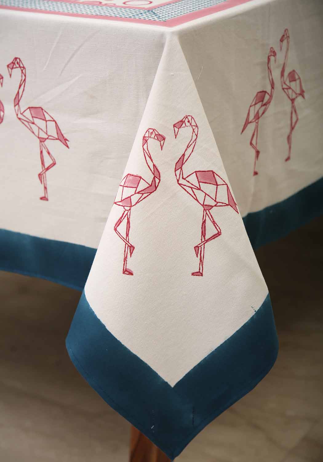 Rosalia Hand Block Print Cotton Table Cover