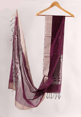 Silver Checkers Dupatta