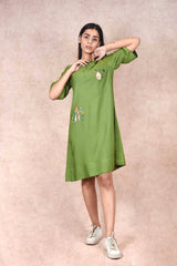 The Green Life Silk Dress